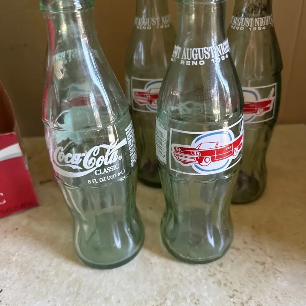 Coca-Cola Classic Bottles Raley’s Hot August Nights Lot Of 5